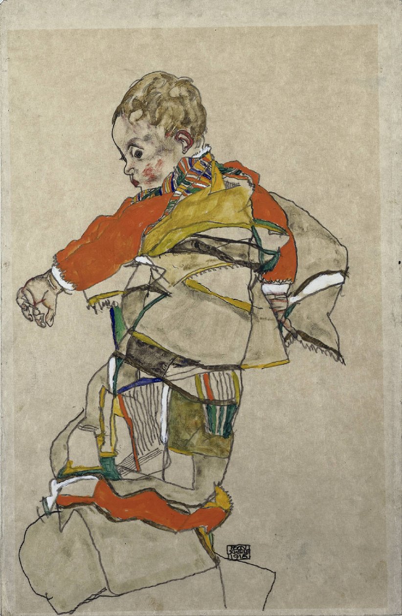 Retrato de un niño de Egon Schiele