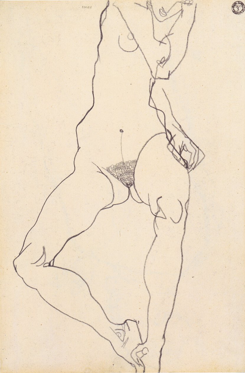 Desnudo femenino sentado de Egon Schiele