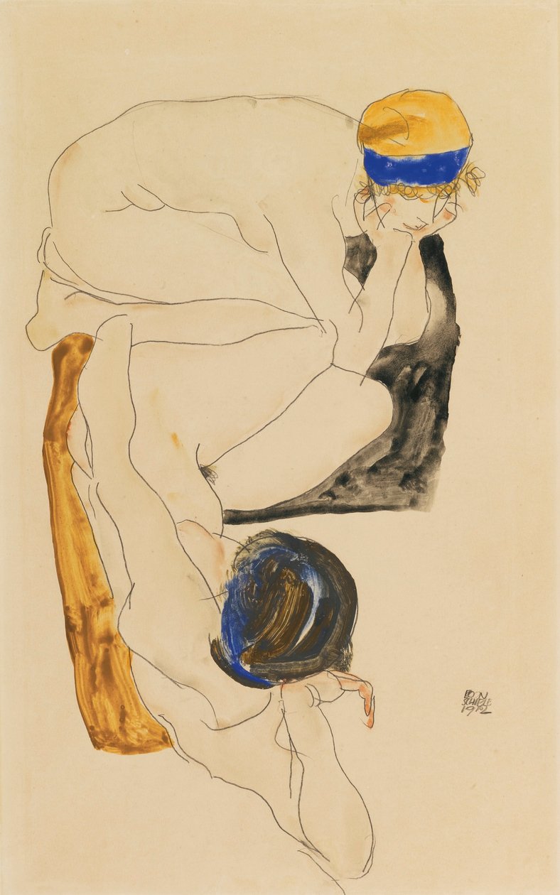 Dos figuras acostadas de Egon Schiele
