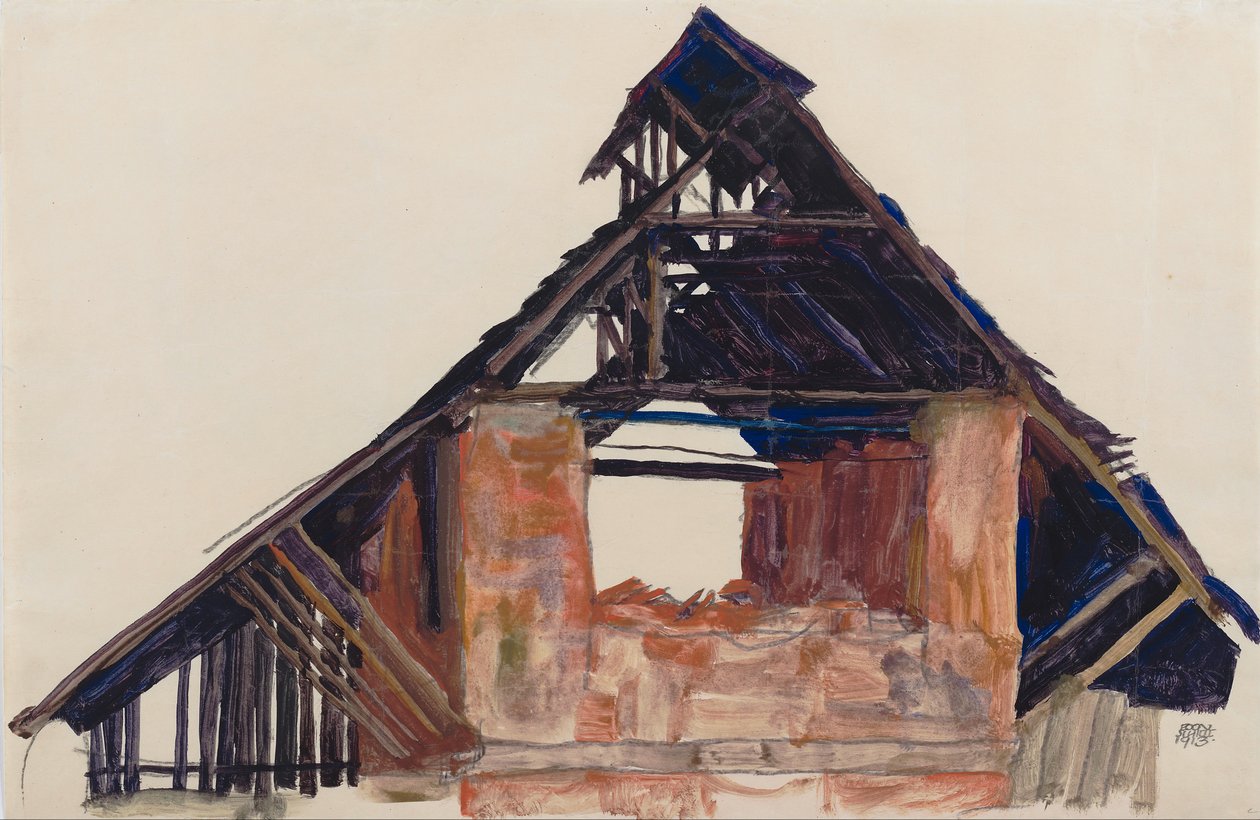 Frontón antiguo de Egon Schiele