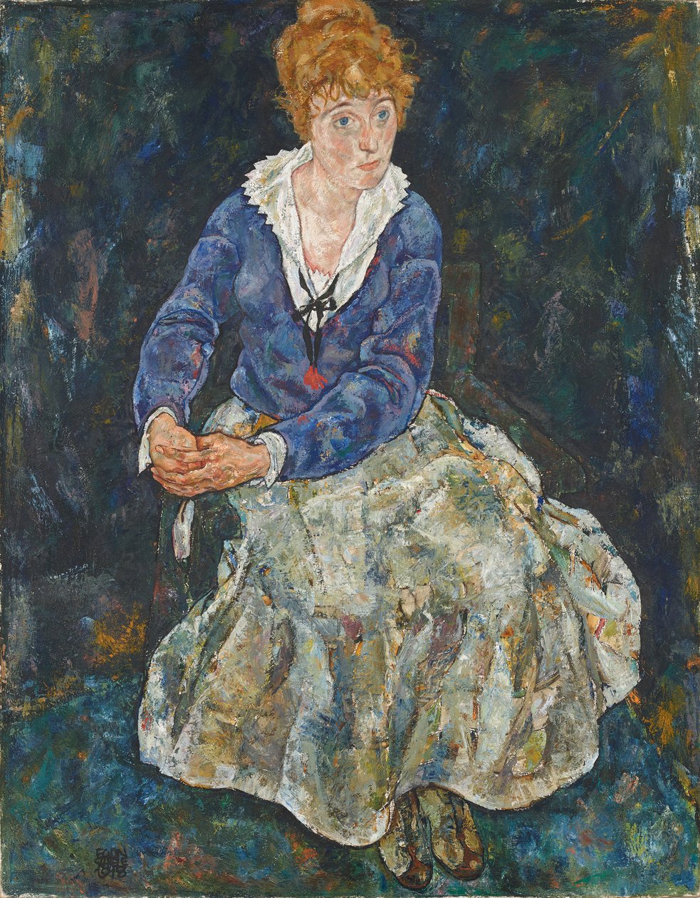 Retrato de la esposa del artista, Edith Schiele de Egon Schiele