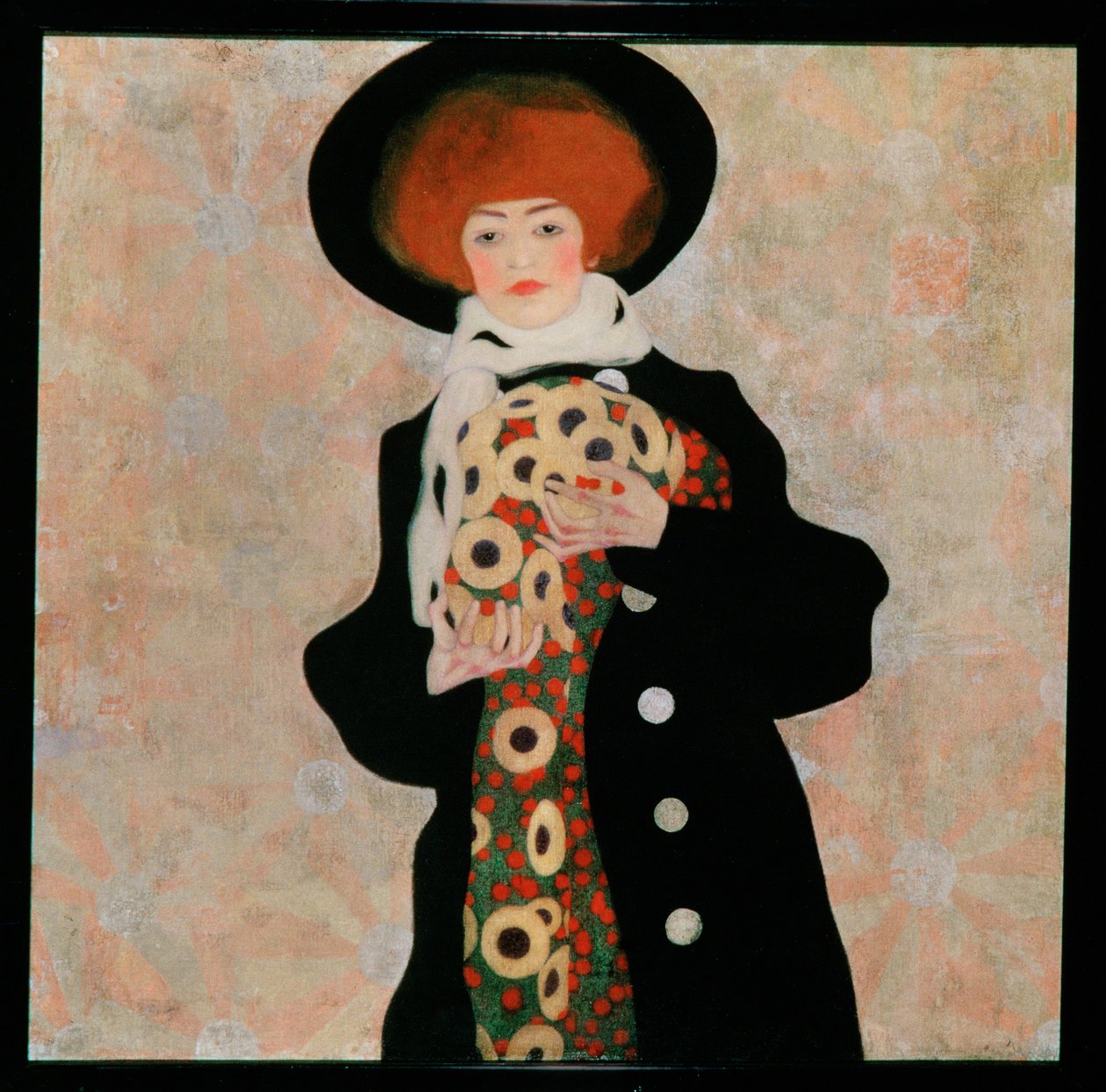 Bildnis einer Frau mit schwarzem Hut [Retrato de una ... de Egon Schiele