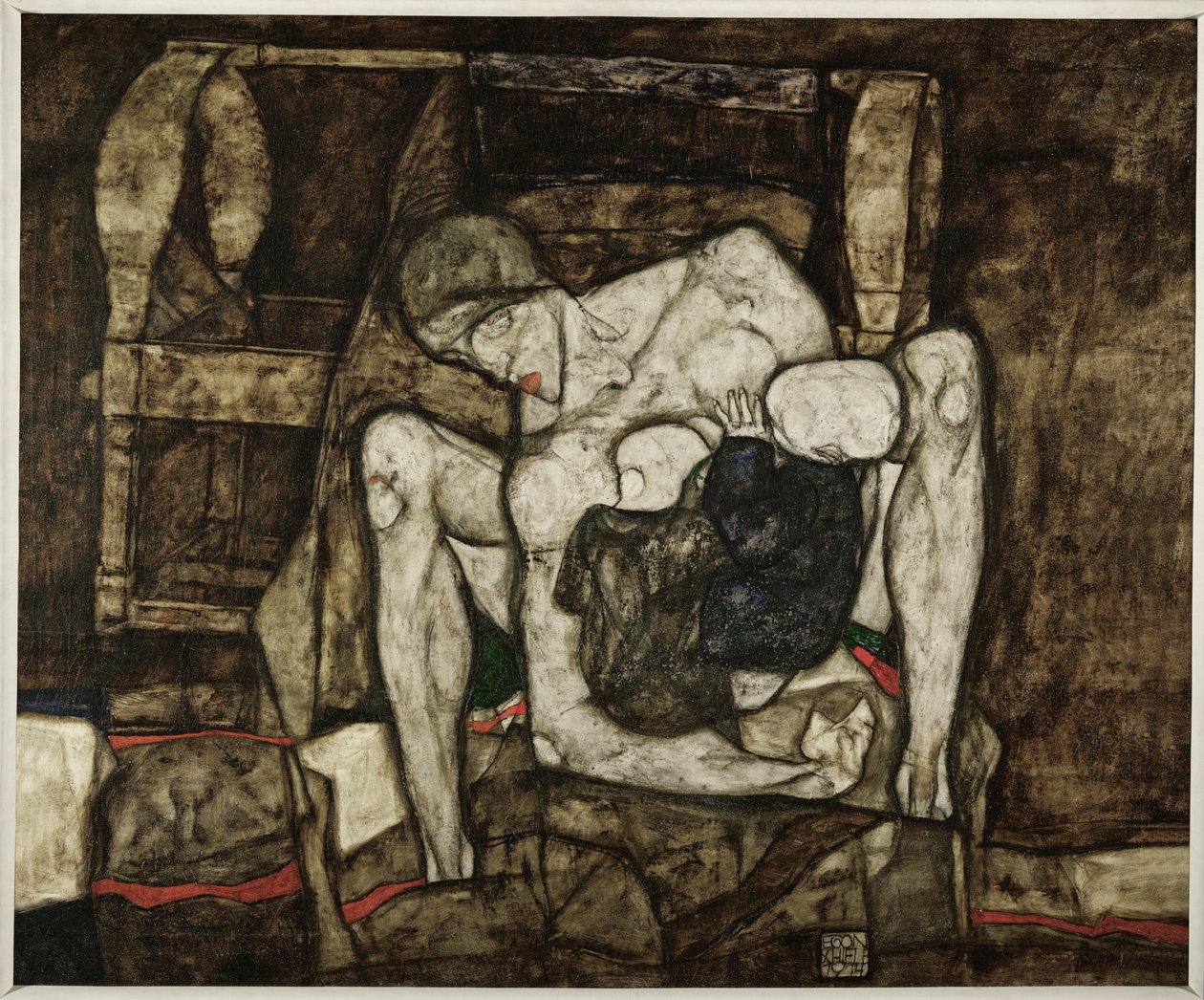 Blinde Mutter Madre ciega (óleo sobre lienzo) de Egon Schiele