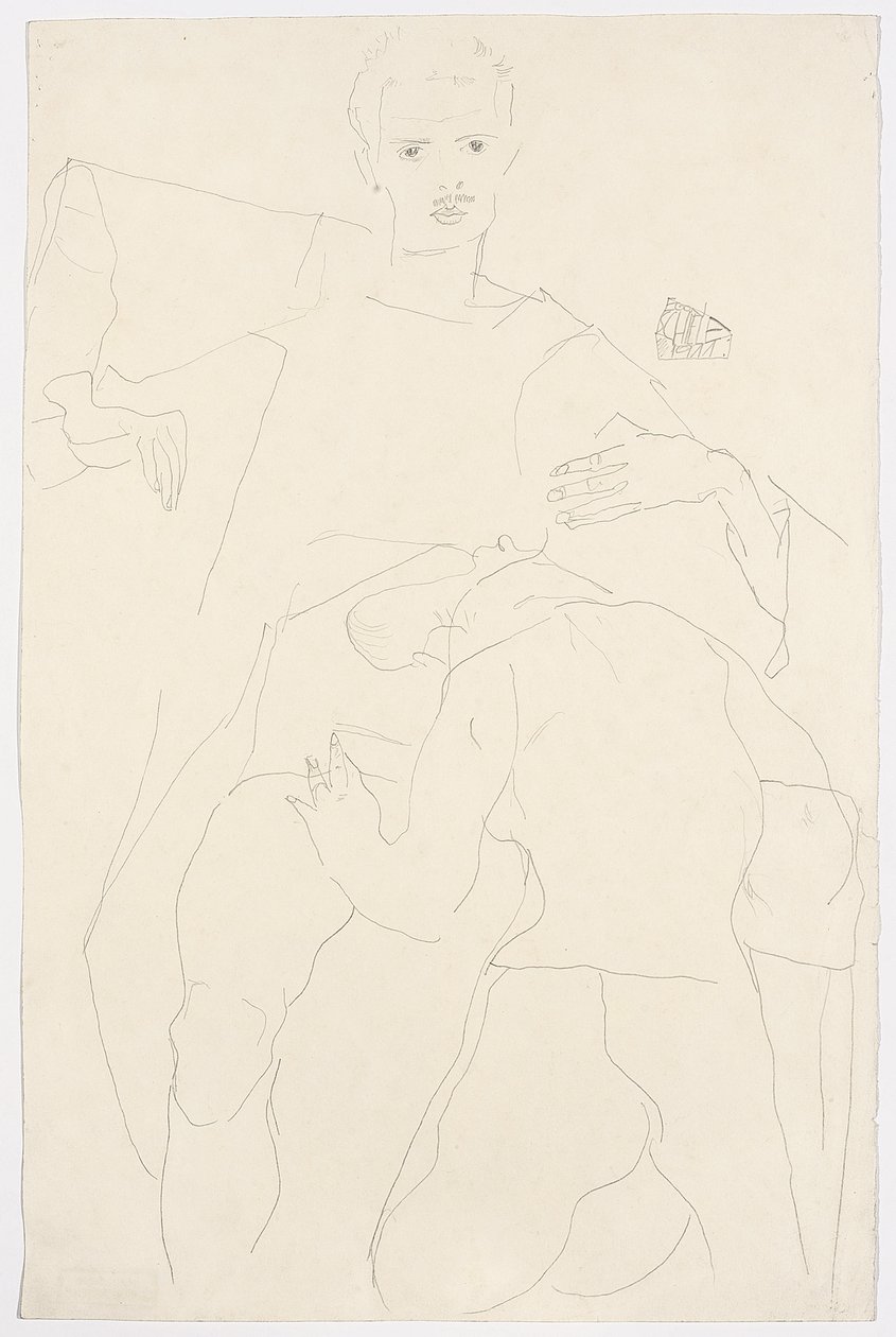Escena erótica de Egon Schiele