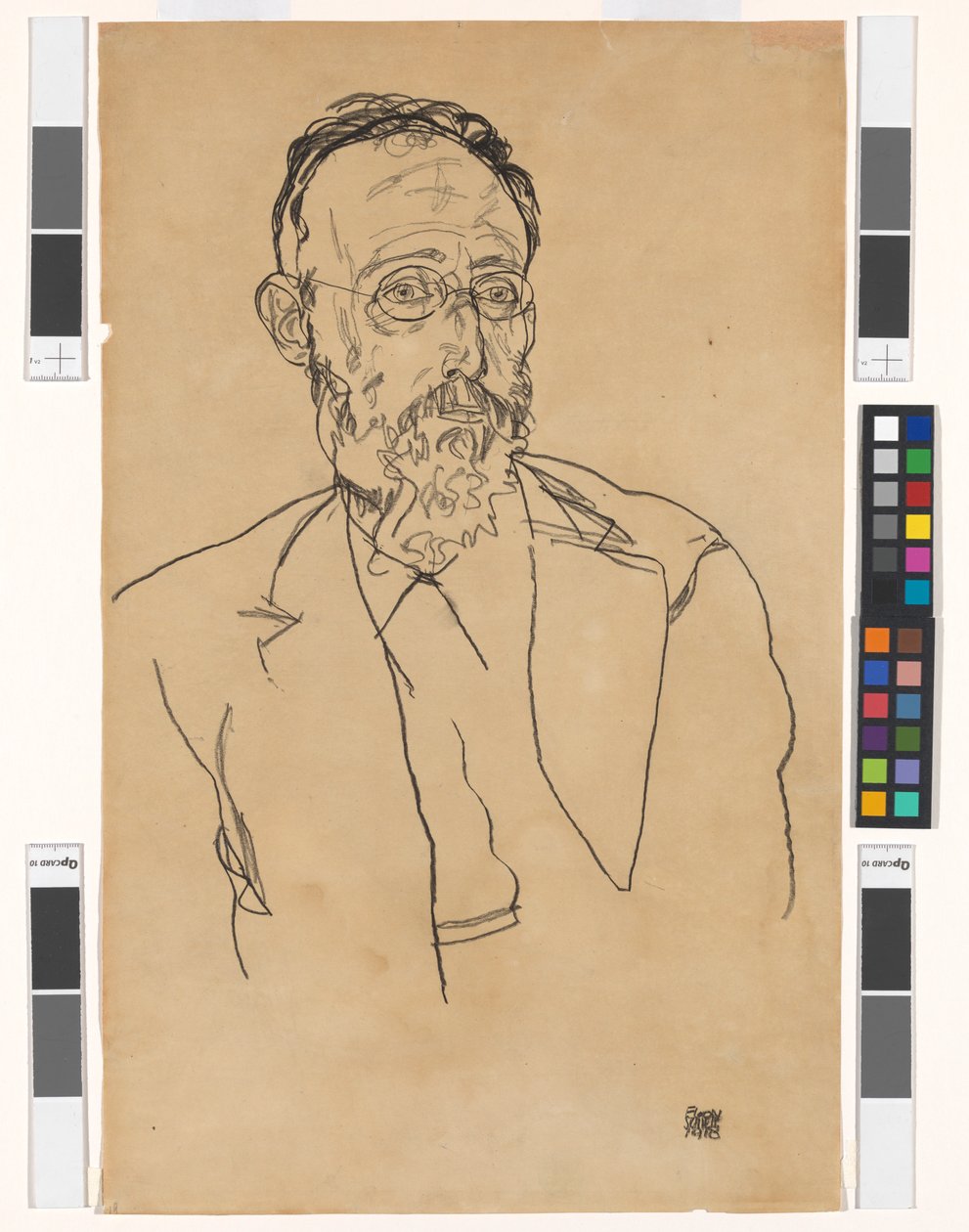 Heinrich Gomperz, catedrático, doctor en Filosofía de Egon Schiele