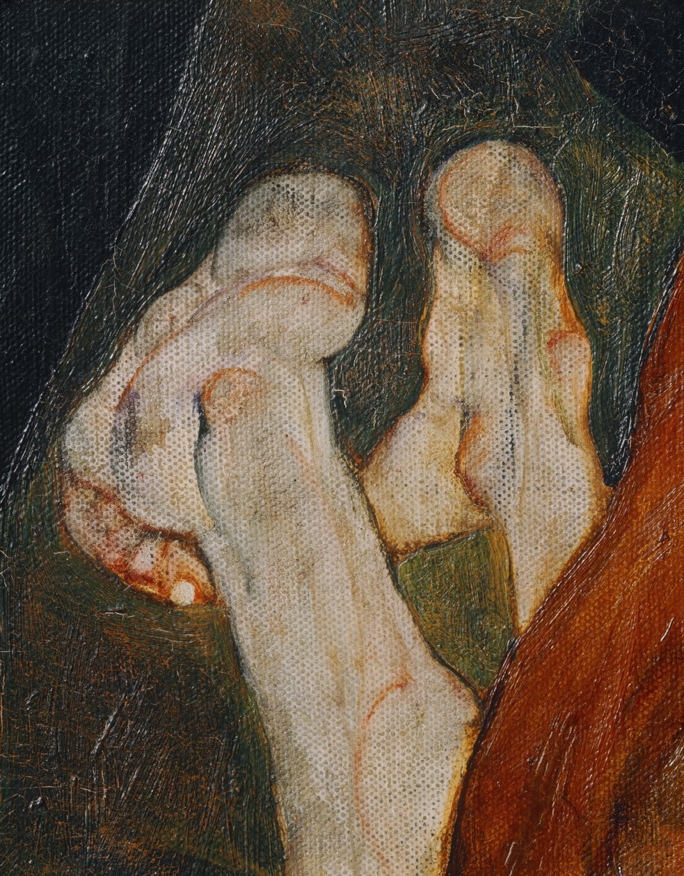 Kardinal und Nonne, Cardenal y monja (óleo sobre lienzo) de Egon Schiele