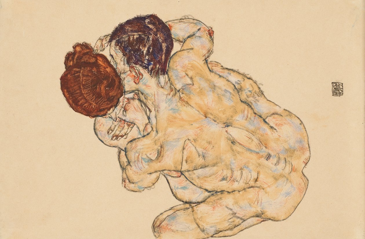 Hombre y mujer de Egon Schiele