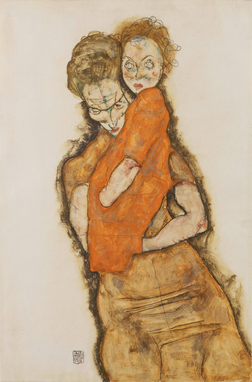 Madre e hijo de Egon Schiele