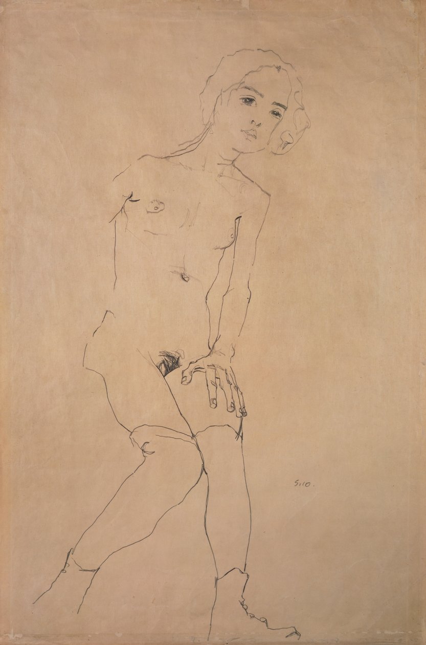 Desnudo, 1910 de Egon Schiele