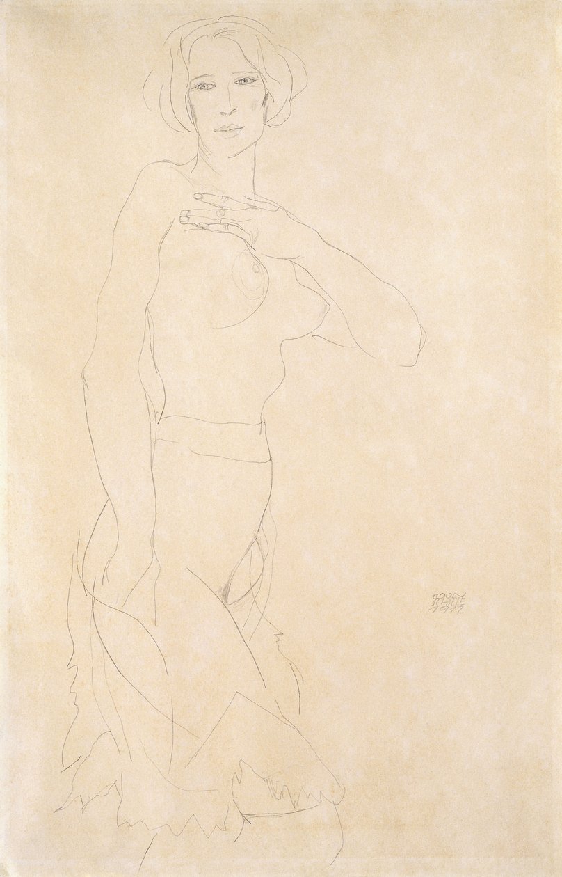 Chica Desnuda, 1912 de Egon Schiele