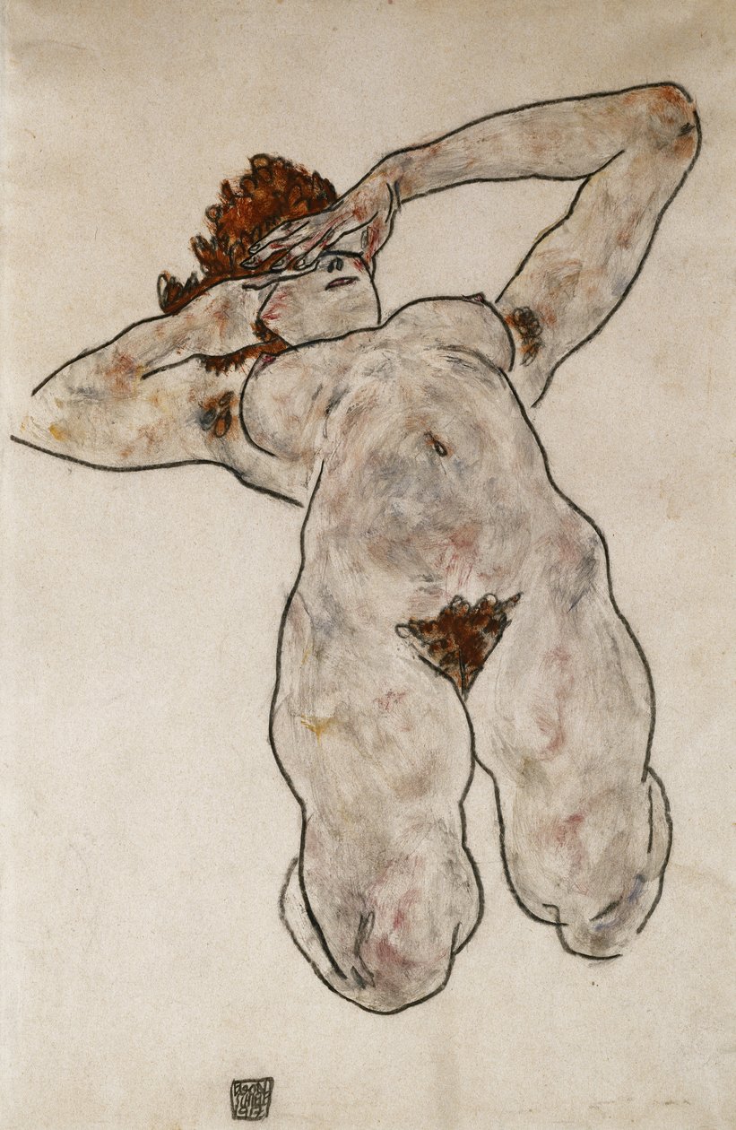 Desnudo acostado de Egon Schiele