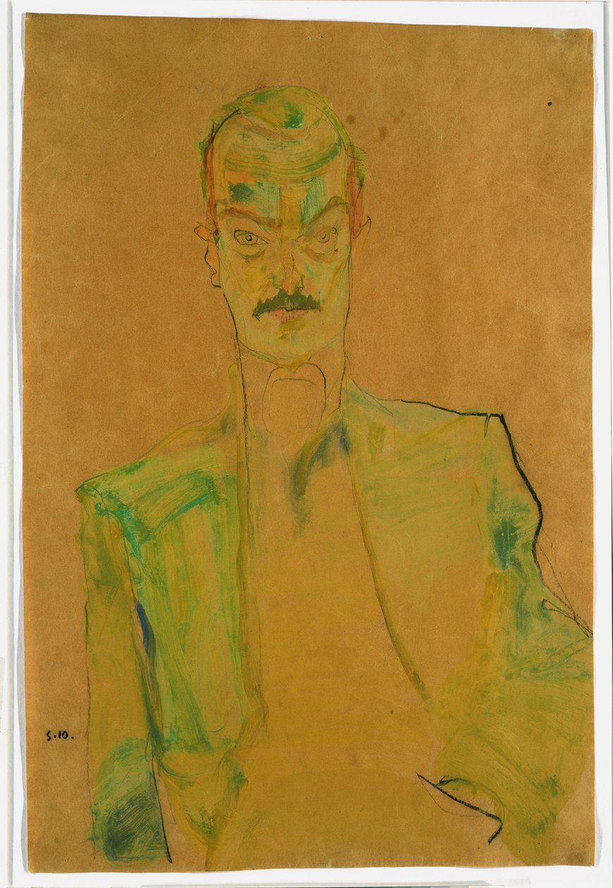 Desnudo sobre tela de colores, 1911 de Egon Schiele