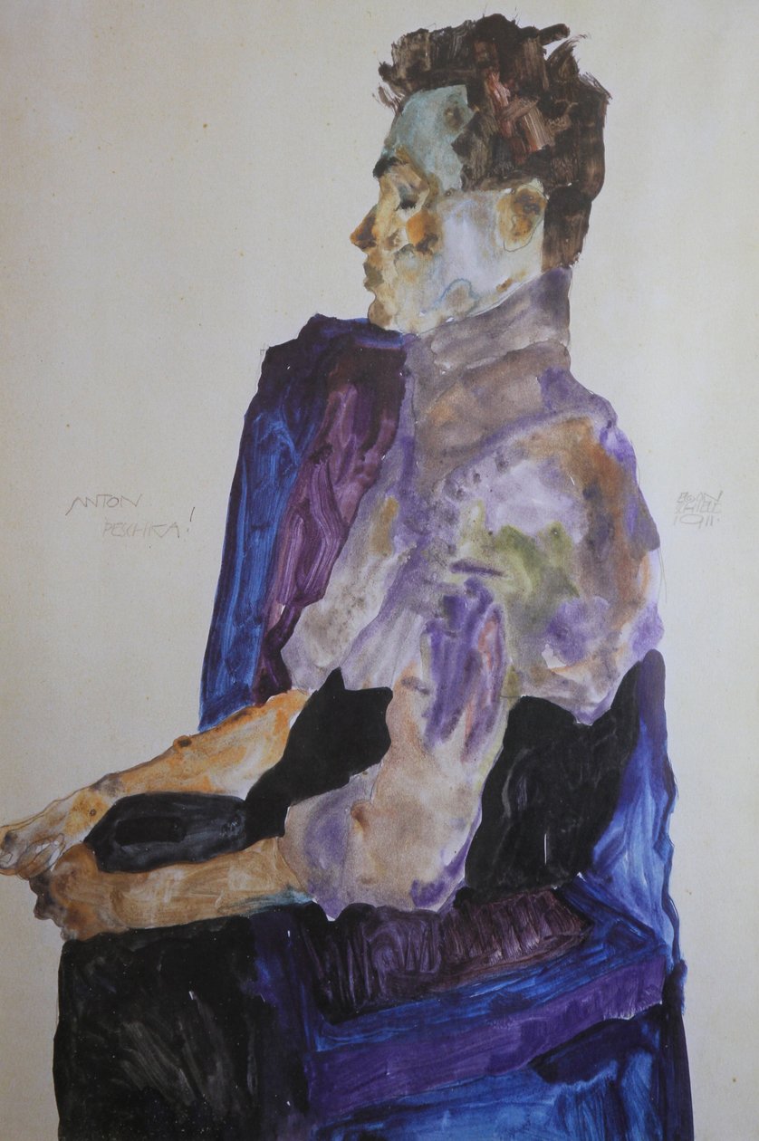 Retrato de Anton Peschka, 1911 de Egon Schiele