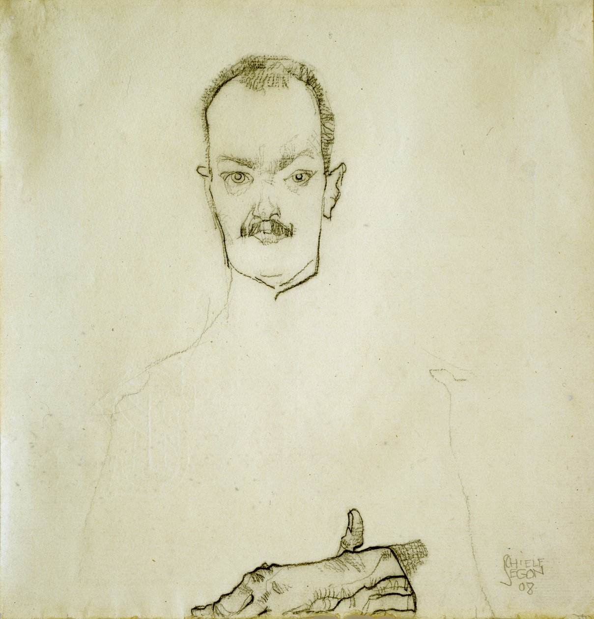 Retrato de Arthur Roessler, 1910 de Egon Schiele