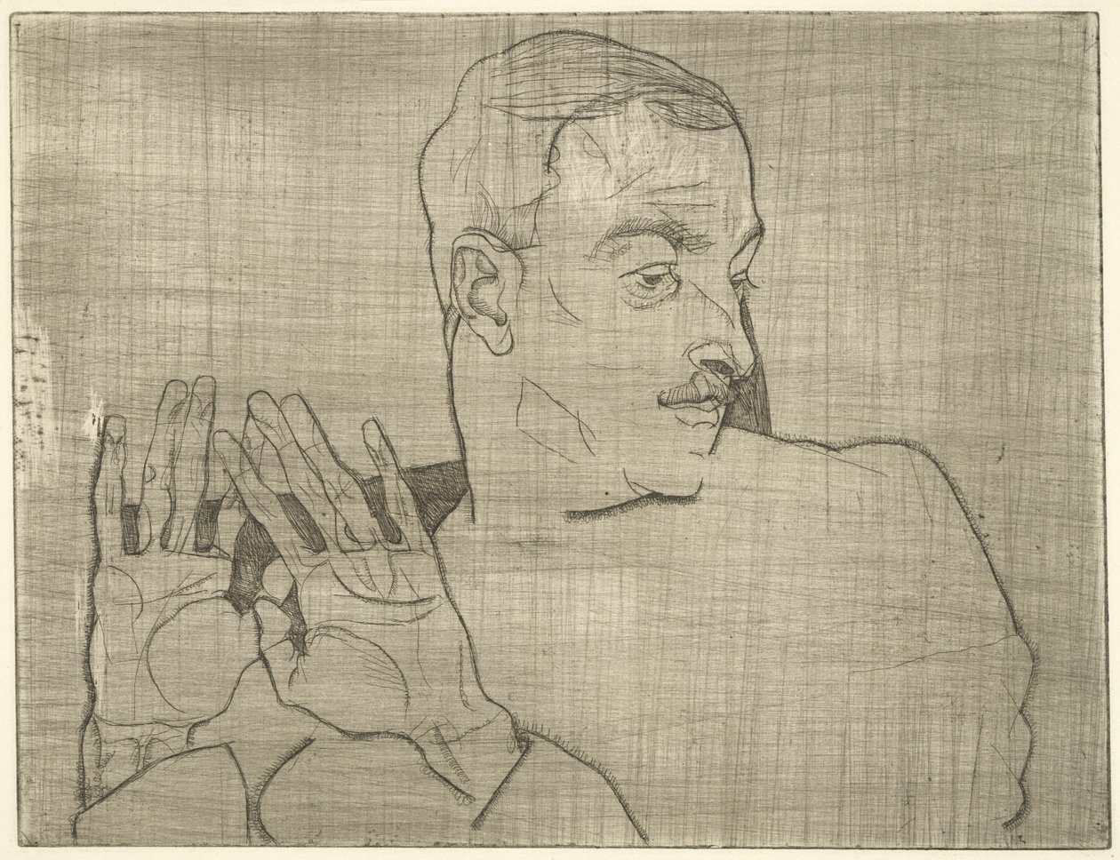 Retrato de Arthur Roessler, 1914 de Egon Schiele