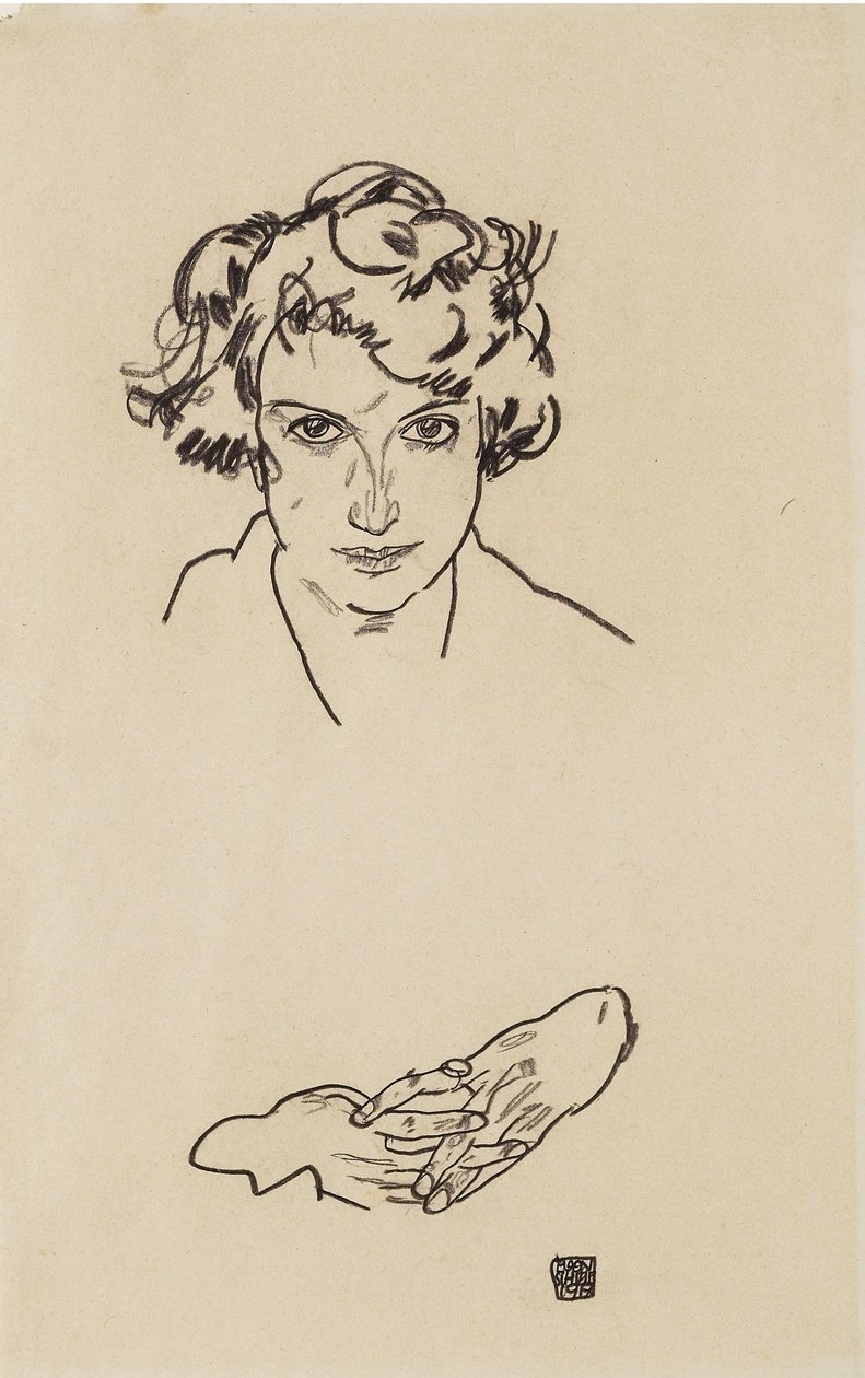 Retrato de una niña, 1917 de Egon Schiele