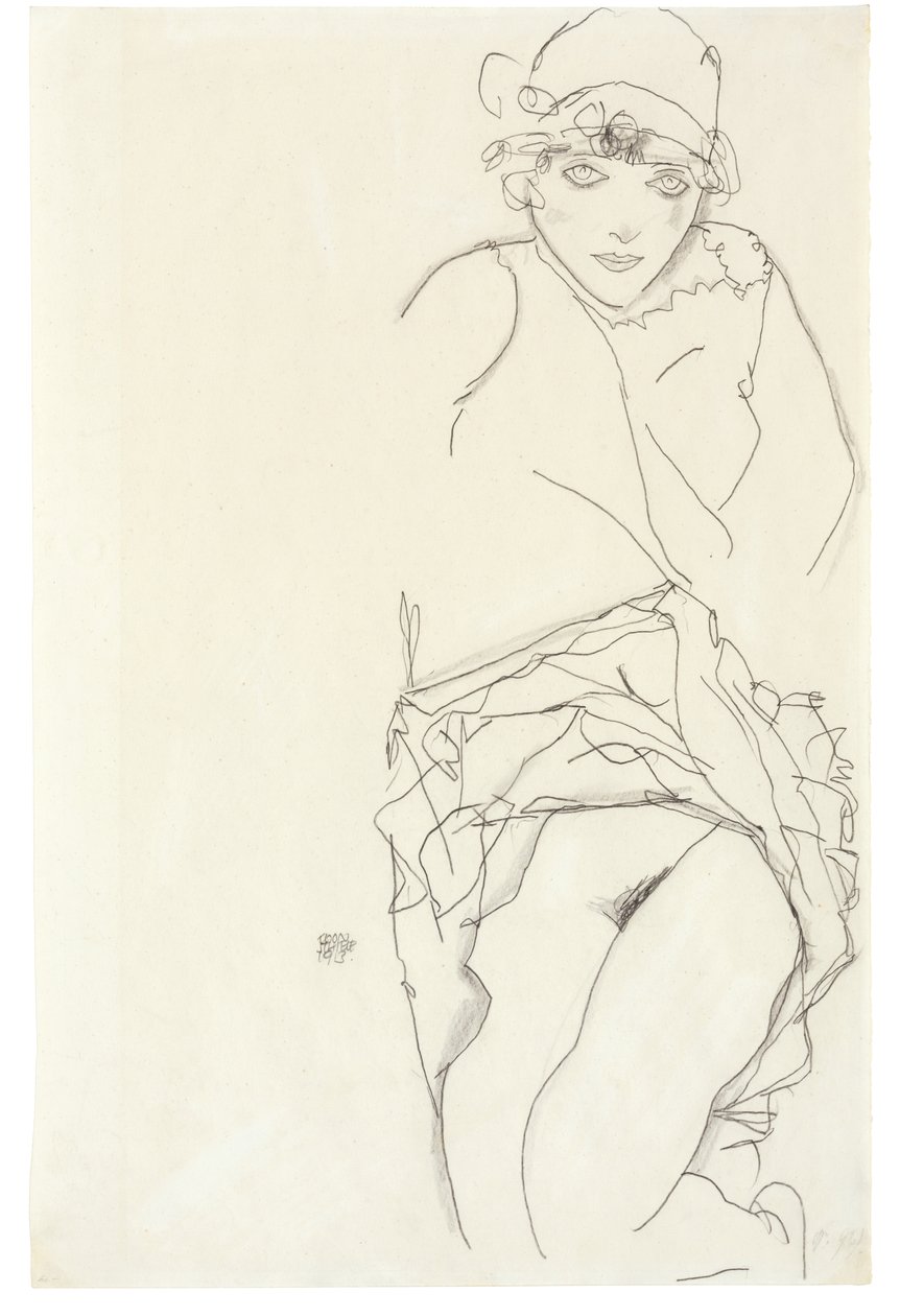 Retrato de una mujer, 1913 de Egon Schiele