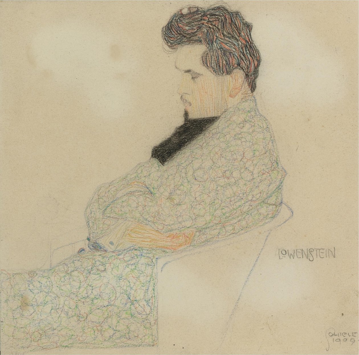 Retrato del compositor Arthur Löwenstein, 1909 de Egon Schiele