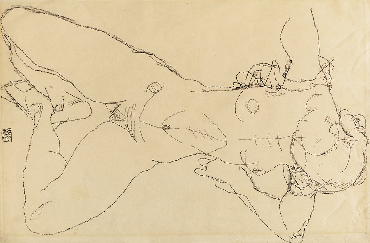 Desnudo femenino reclinado, 1914 de Egon Schiele
