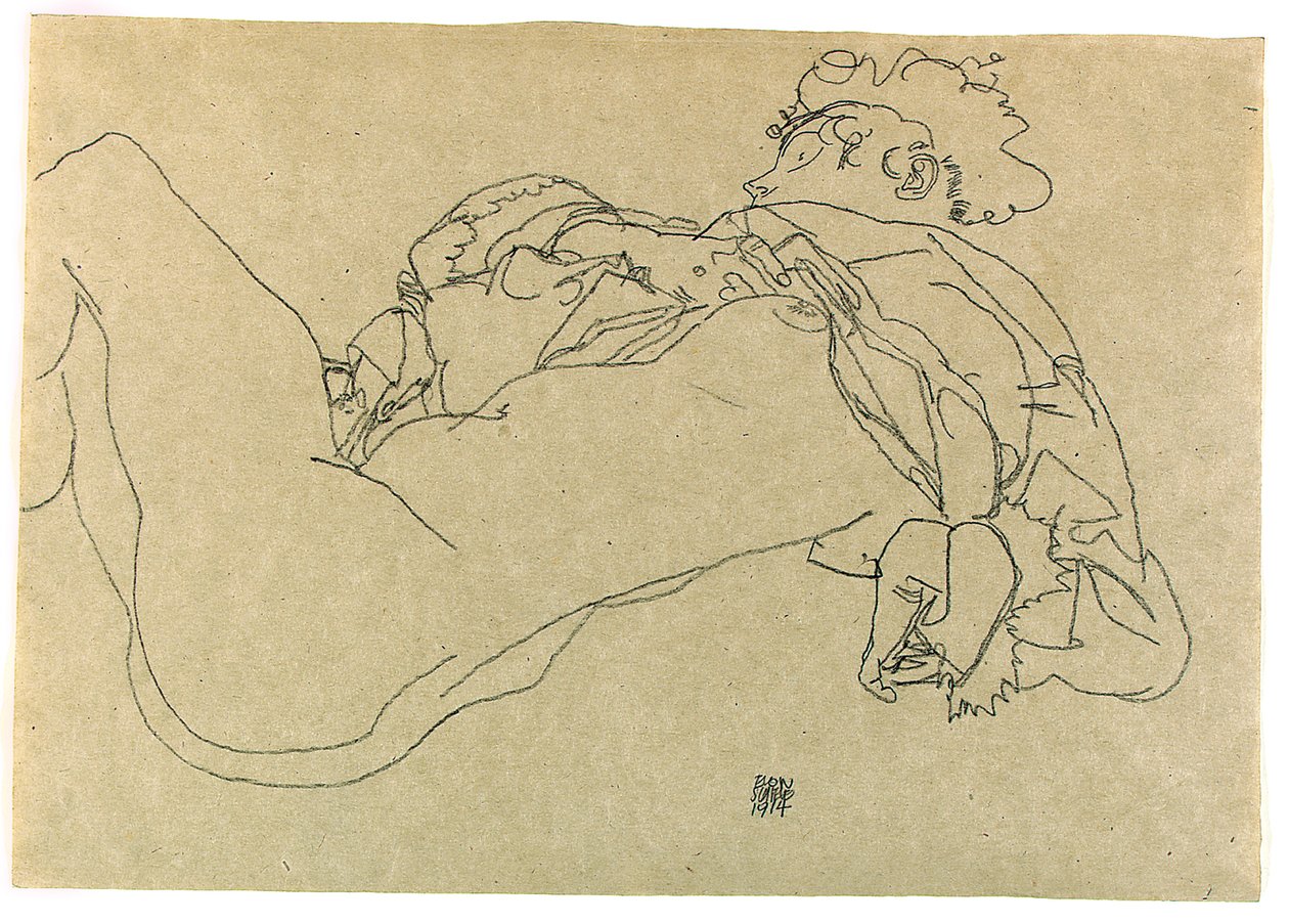Desnudo Femenino Reclinado, 1914 de Egon Schiele