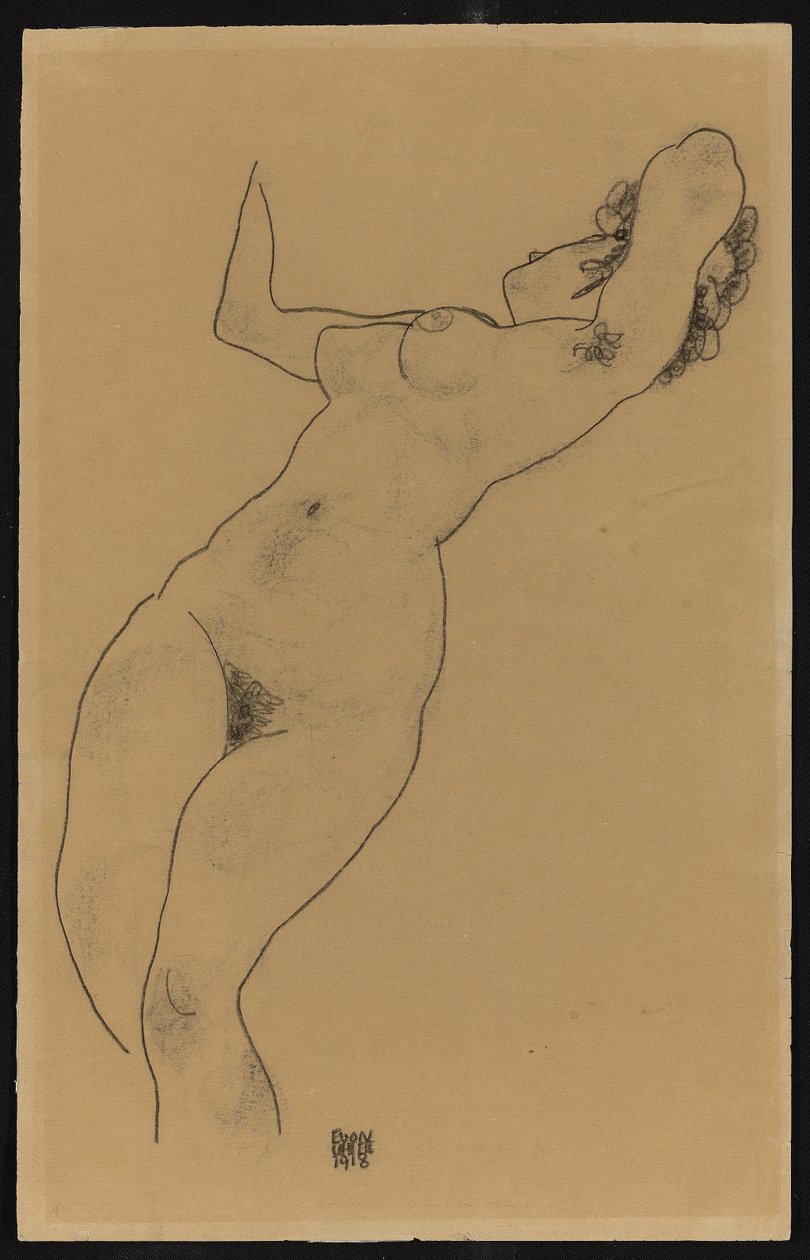 Desnudo reclinado, 1918 de Egon Schiele