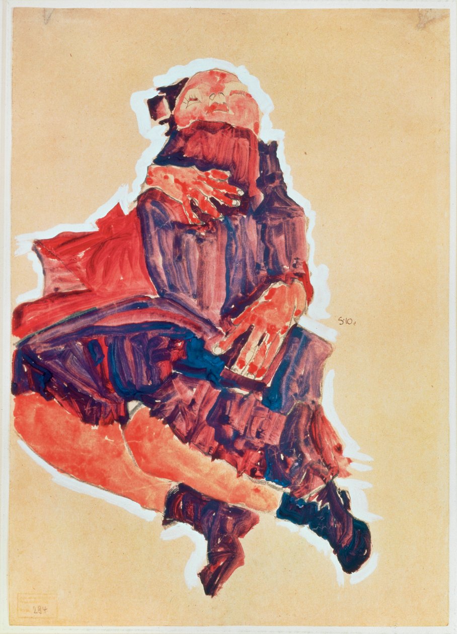 Schlafendes Kind [Niño dormido] de Egon Schiele