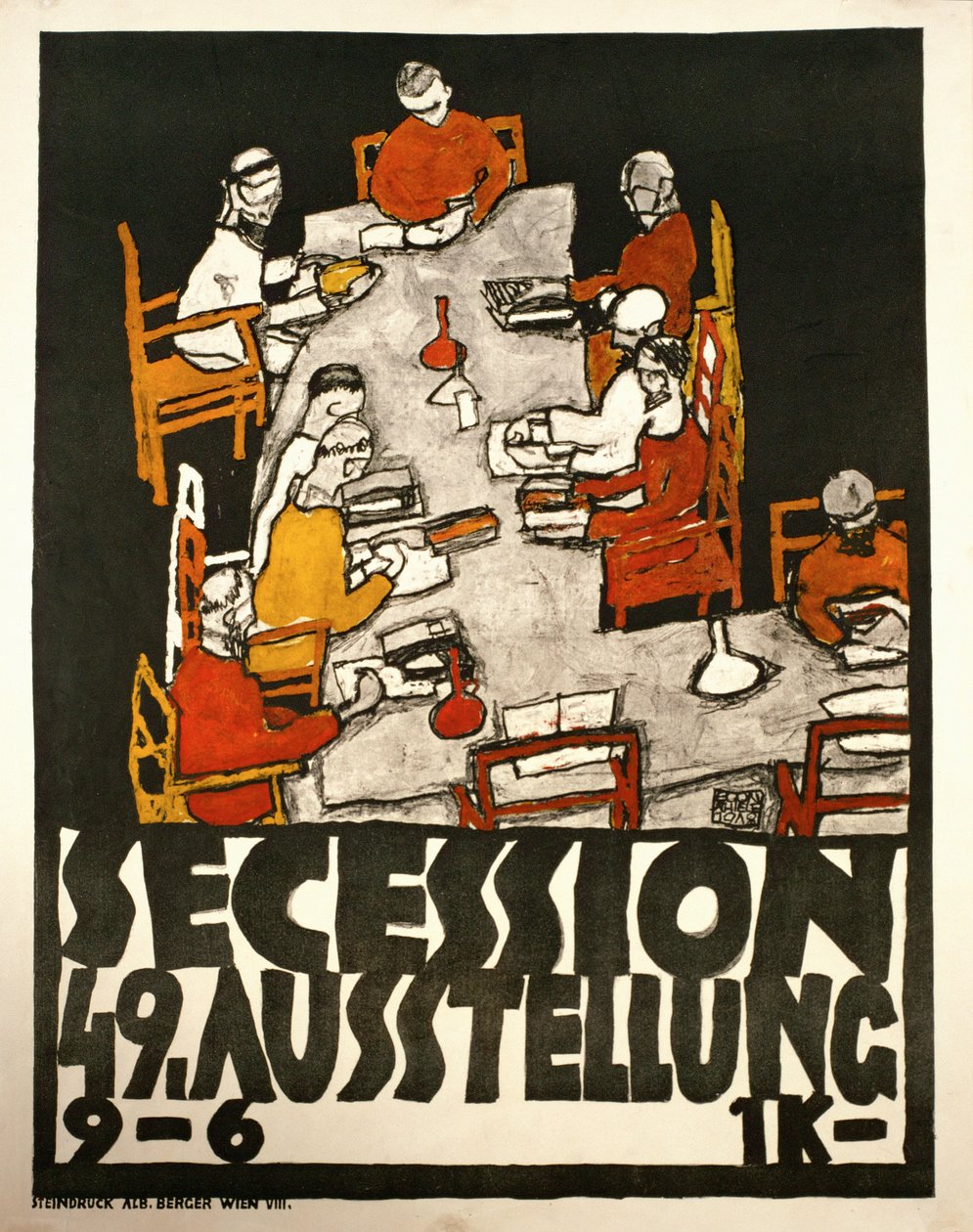 Cartel de la secesión de Egon Schiele