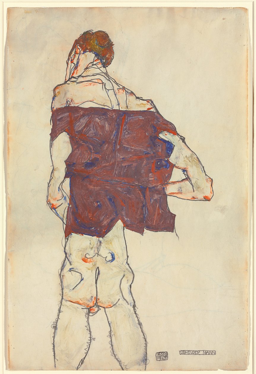 Hombre de pie de Egon Schiele
