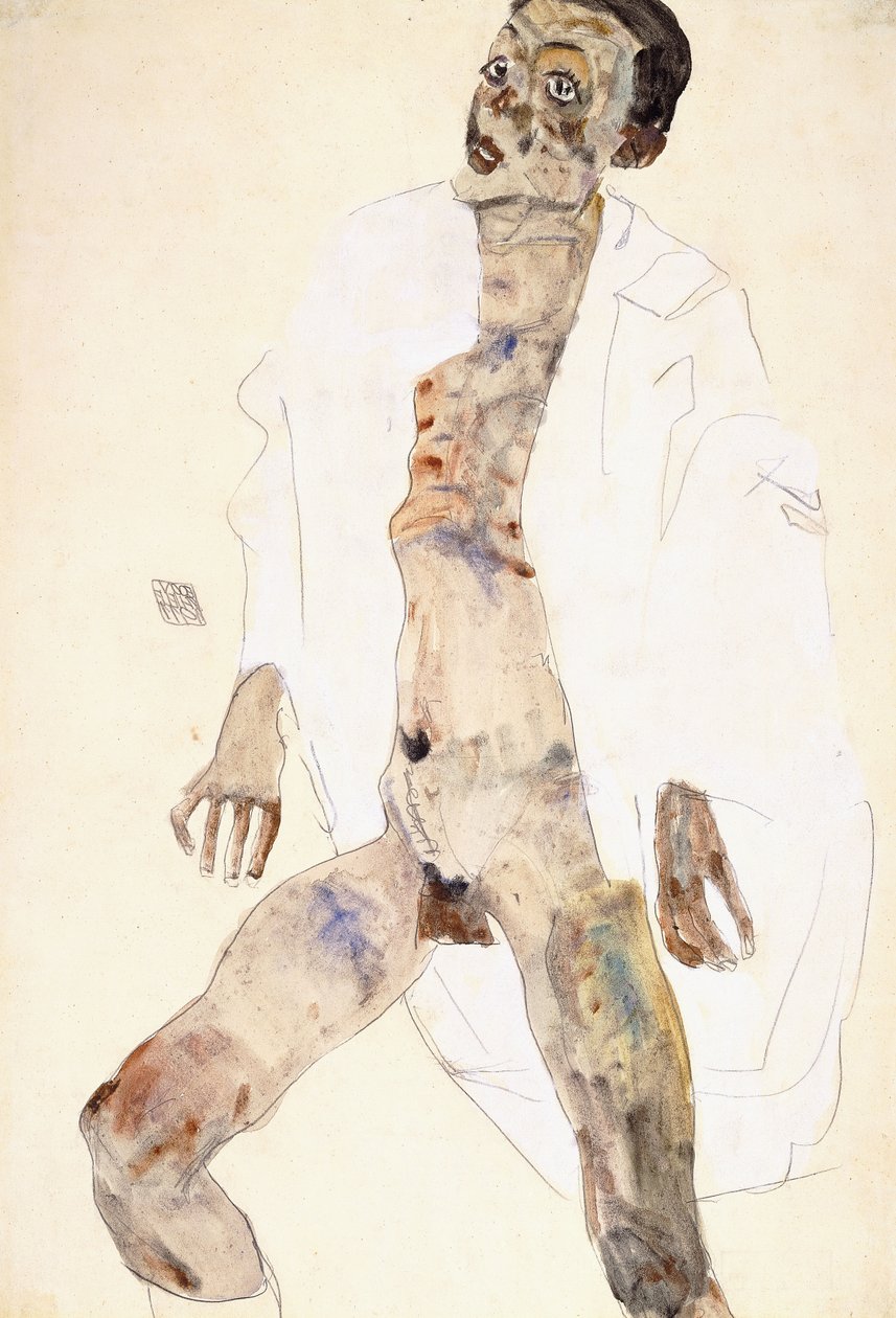 Hombre de pie de Egon Schiele