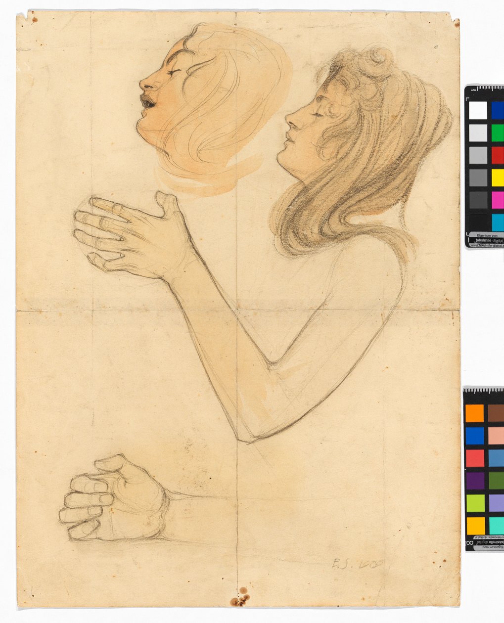 Studien der Schwester des Künstlers, Gertrude Schiele de Egon Schiele