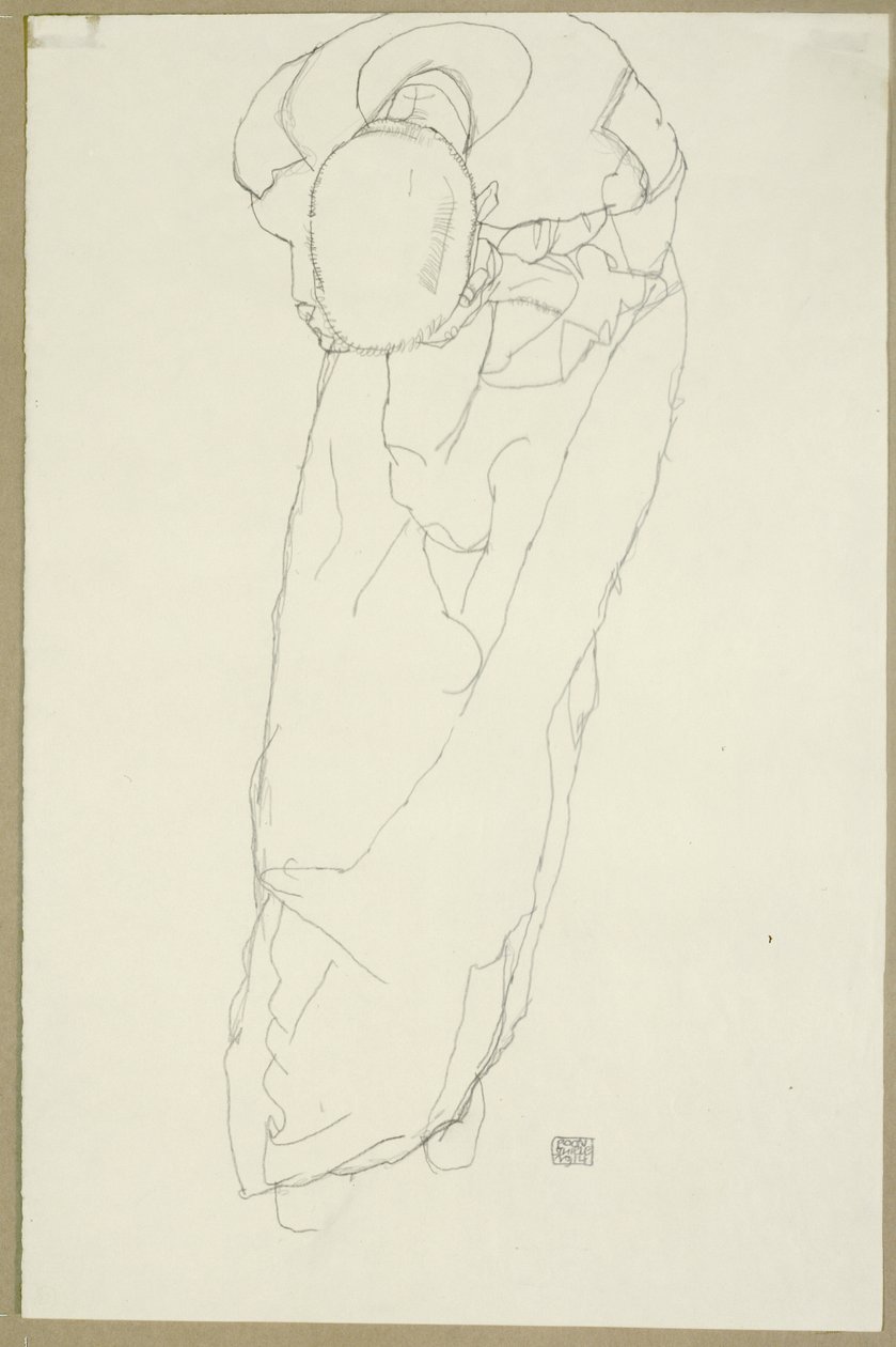 El monje, 1914 de Egon Schiele