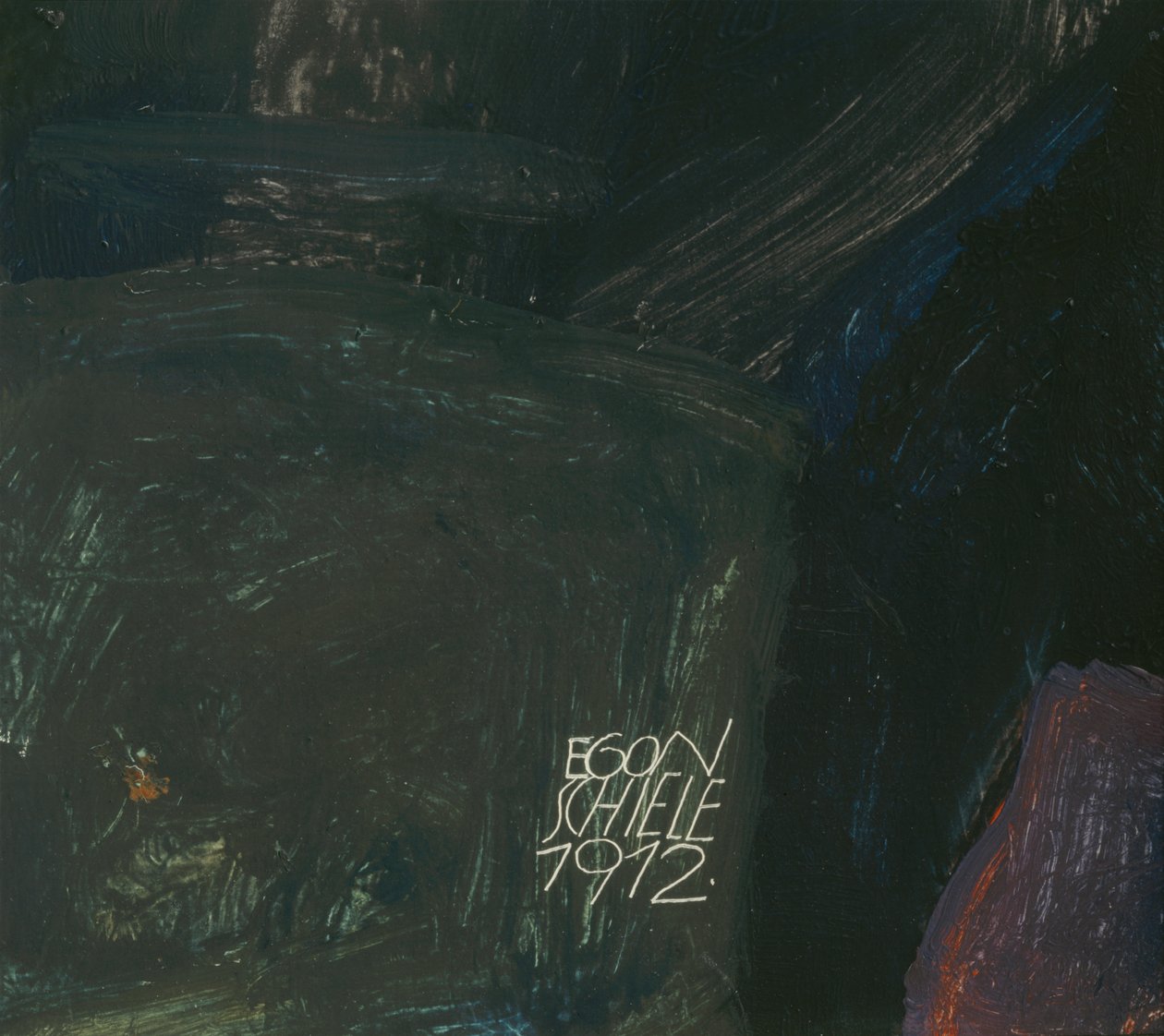 Mujer afligida de Egon Schiele