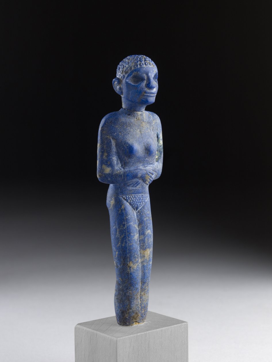 Figura de una mujer, Período Dinástico Temprano (lapislázuli) de Egyptian