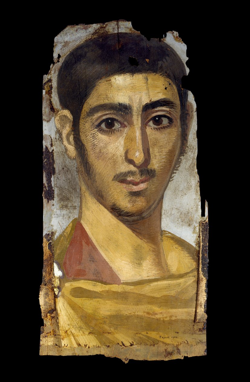 Retrato de momia de un joven, probablemente siglo II-III de Egyptian
