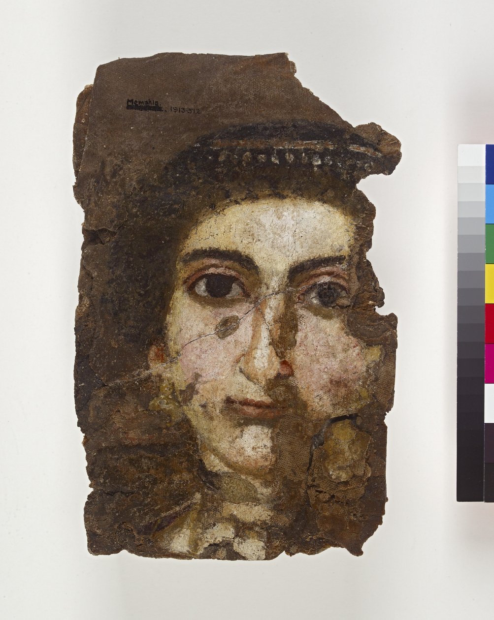 Retrato de Momia de una Joven, probablemente siglo II-III d.C. (encausto sobre madera) de Egyptian