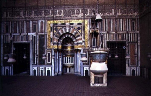 Vista del mihrab y el minbar de Egyptian