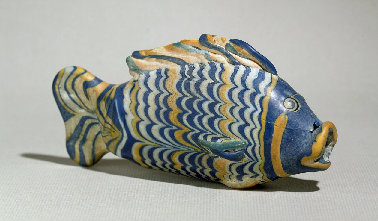 Vasija cosmética en forma de pez, de Tell el-Amarna, Nuevo Reino, c.1390-1336 a.C. de Egyptian 18th Dynasty