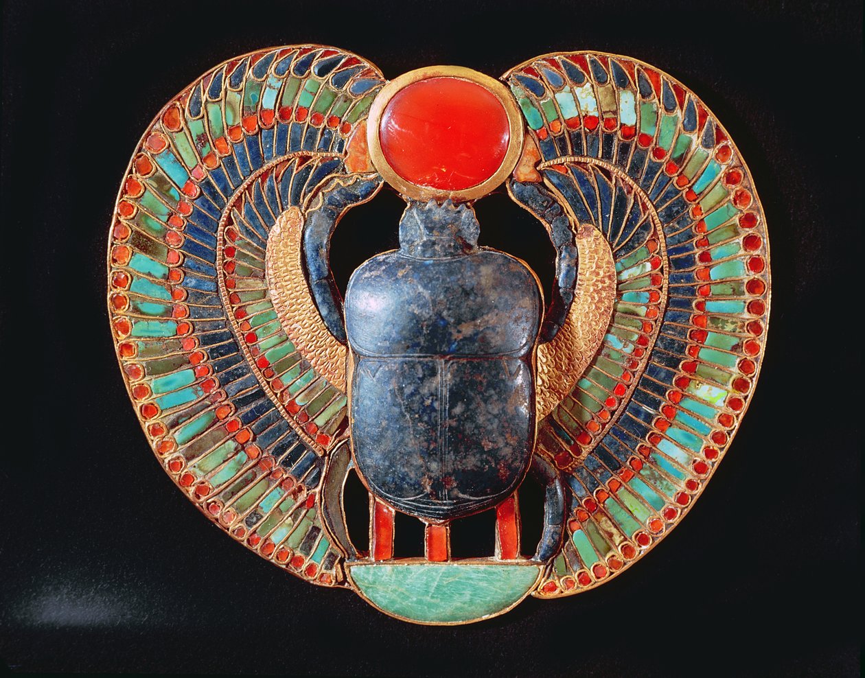 Pectoral de escarabajo, de la tumba de Tutankamón de Egyptian 18th Dynasty