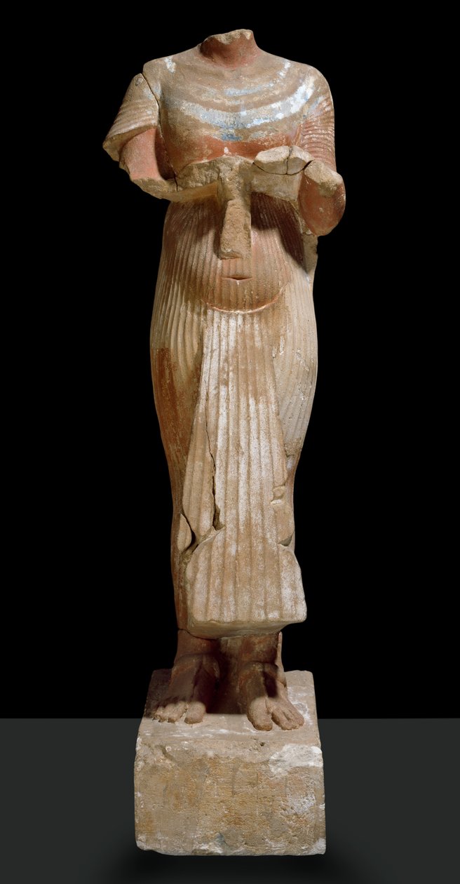 Estatua de Akhenatón, vista frontal de Egyptian 18th Dynasty