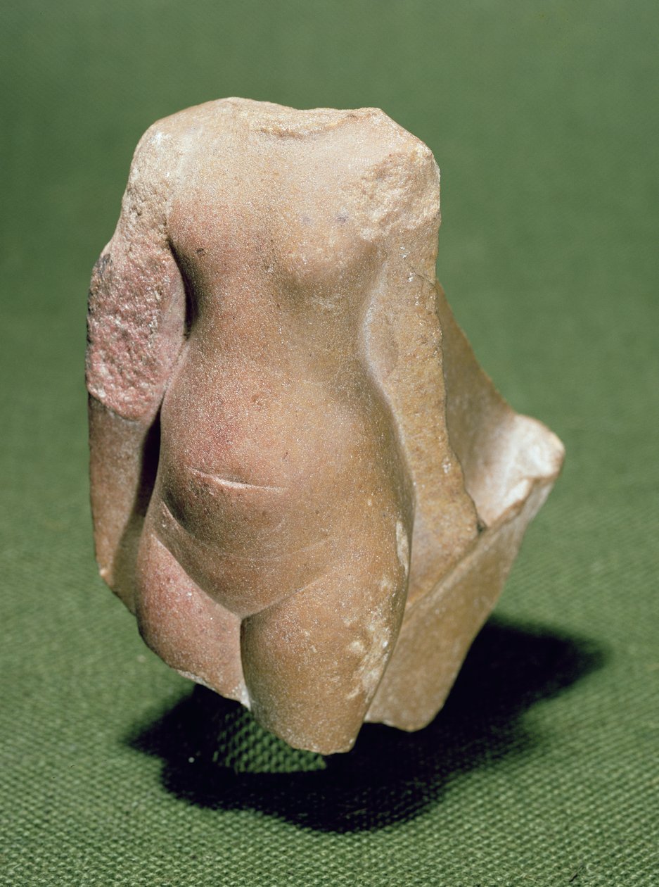 Torso de una princesa egipcia, posiblemente encontrado en Tell el-Amarna, Nuevo Reino de Egyptian 18th Dynasty