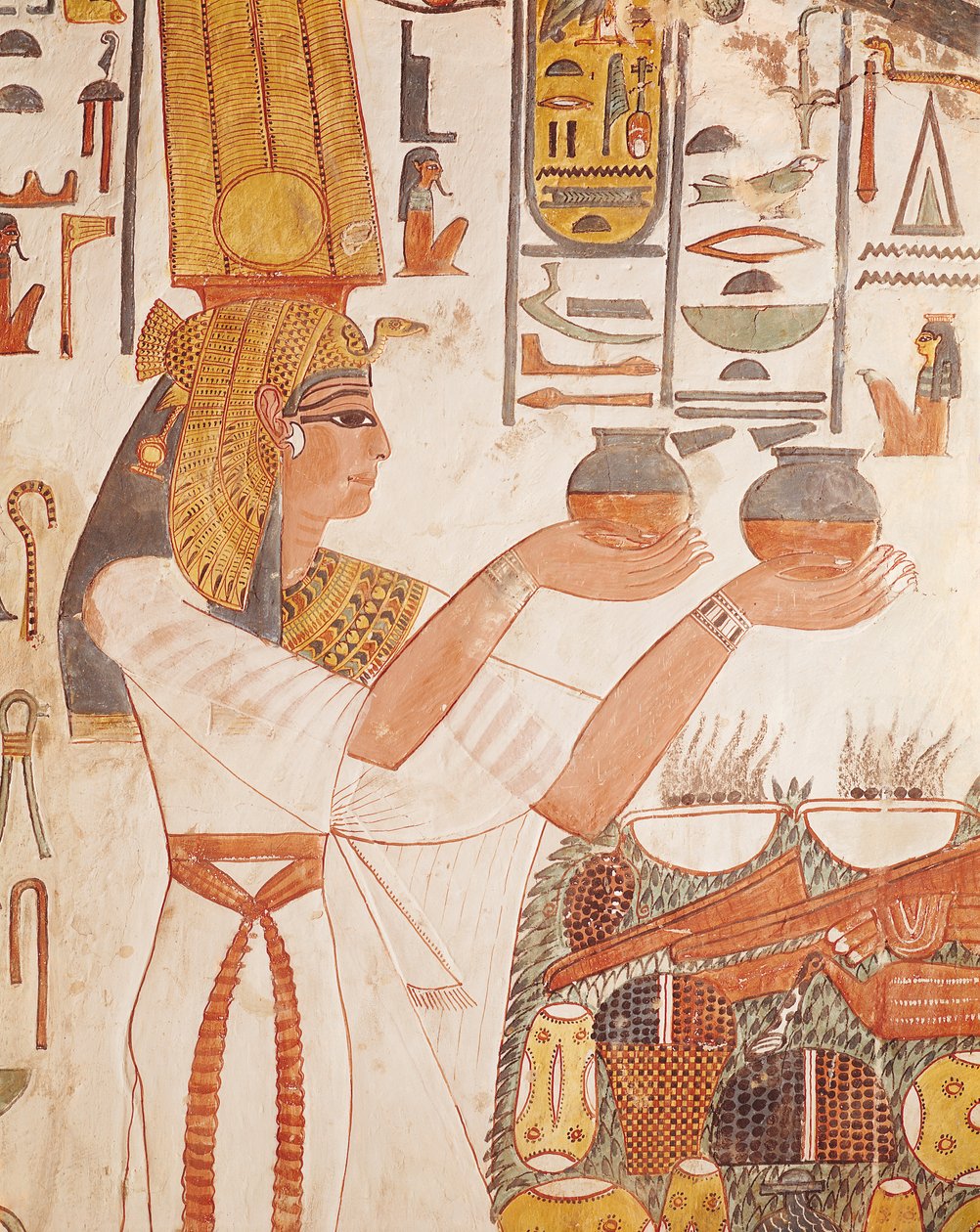 Nefertari Haciendo una Ofrenda, de la Tumba de Nefertari de Egyptian 19th Dynasty