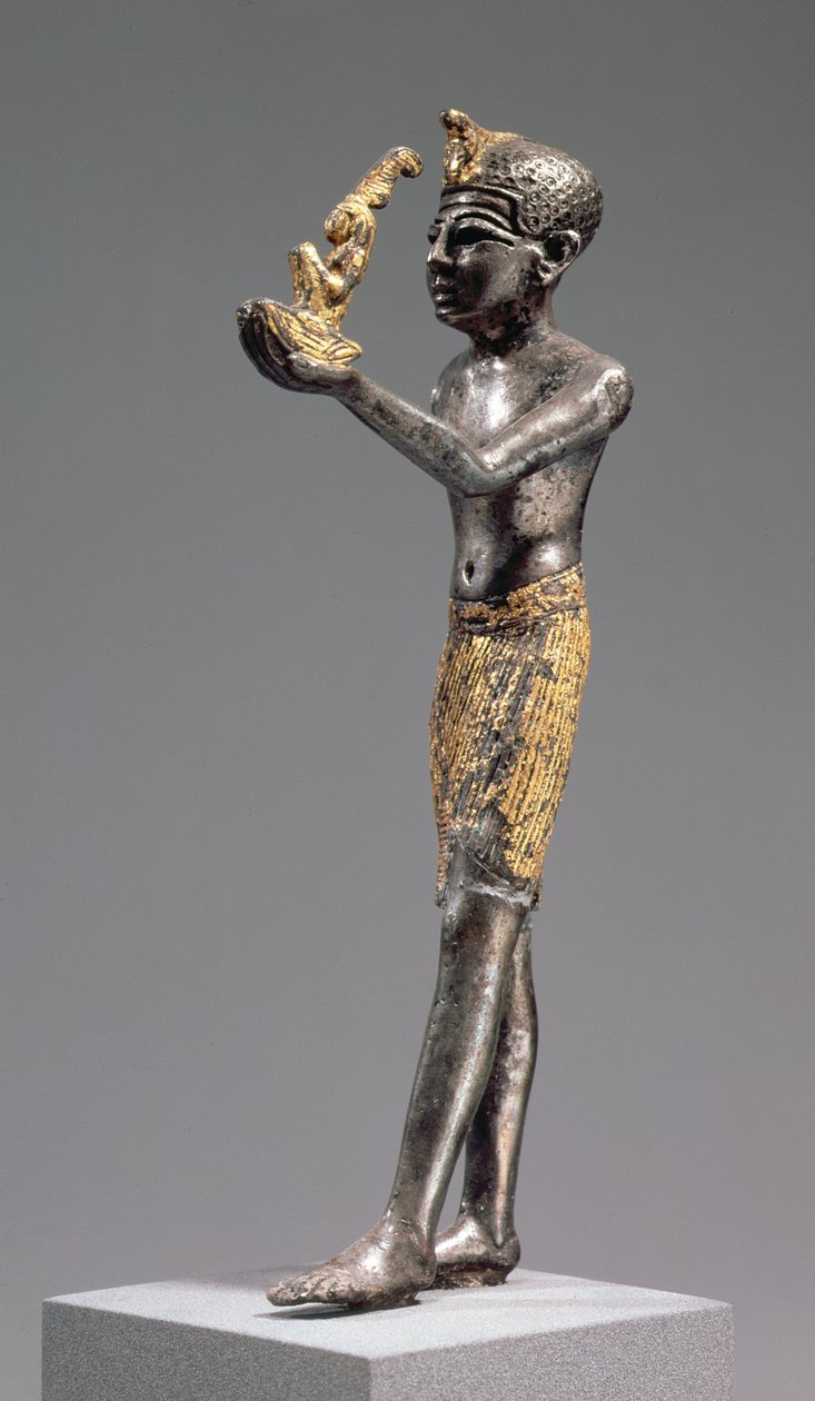 Faraón haciendo una ofrenda ante la diosa Maat, Reino Nuevo, 1303-1224 a.C. de Egyptian 19th Dynasty