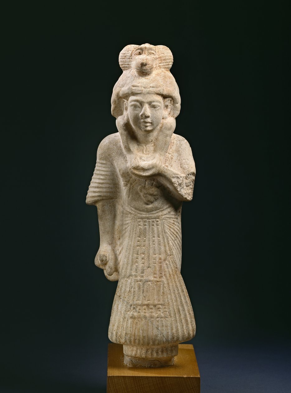 Escriba y Sacerdote de Thoth llevando un babuino, de Ashmunein (antigua Hermópolis) Nuevo Reino, XIX Dinastía (1307-1196 a.C.) (caliza) de Egyptian 19th Dynasty