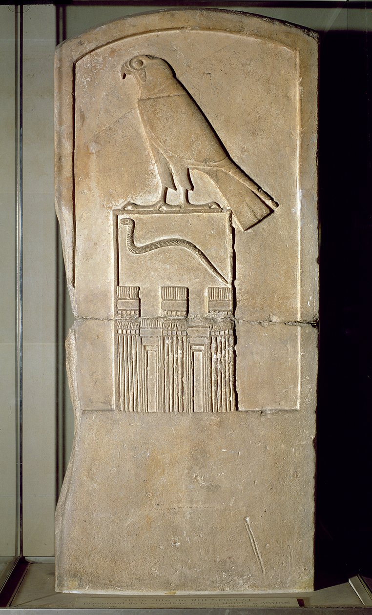 Estela del rey serpiente, c.3000 a.C. (caliza) de Egyptian 1st Dynasty