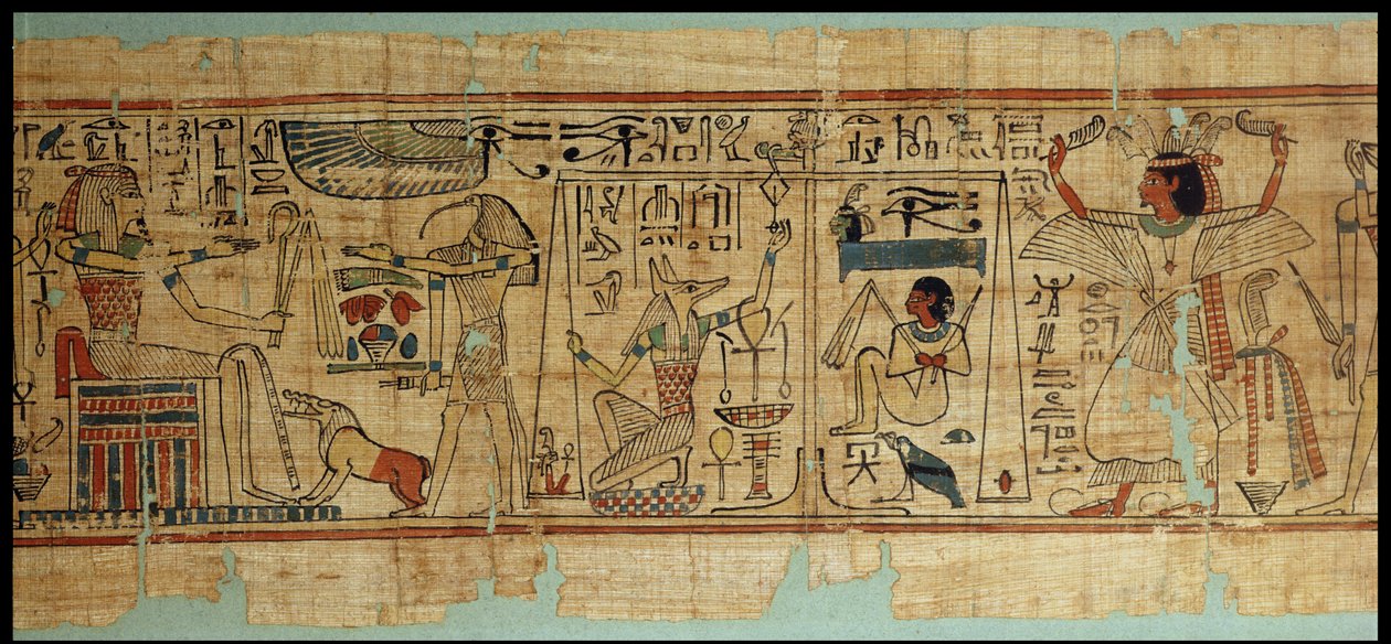 (detalle) del papiro de Nespakashuty, Reino Nuevo de Egyptian 21st Dynasty
