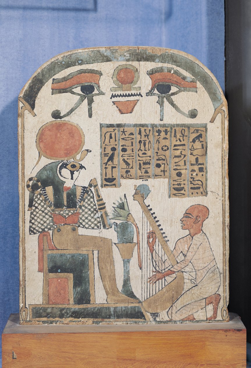 Estela del arpista Djedkhonsuiuefankh, Egipto, Tercer Periodo Intermedio de Egyptian 22nd Dynasty