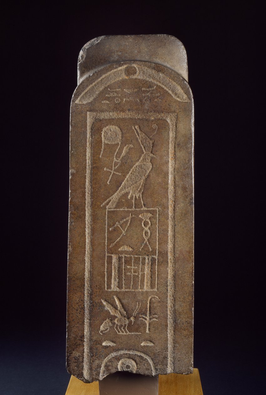 Cabeza de cuarzo de Amón inscrita en el pilar trasero con el nombre de Horus de Tanewatamani de Egyptian 25th Dynasty