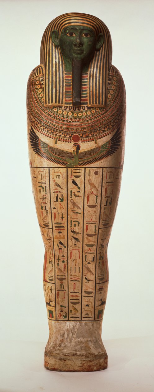 El sarcófago de Psamtik I (664-610 a.C.) Periodo Tardío de Egyptian 26th Dynasty