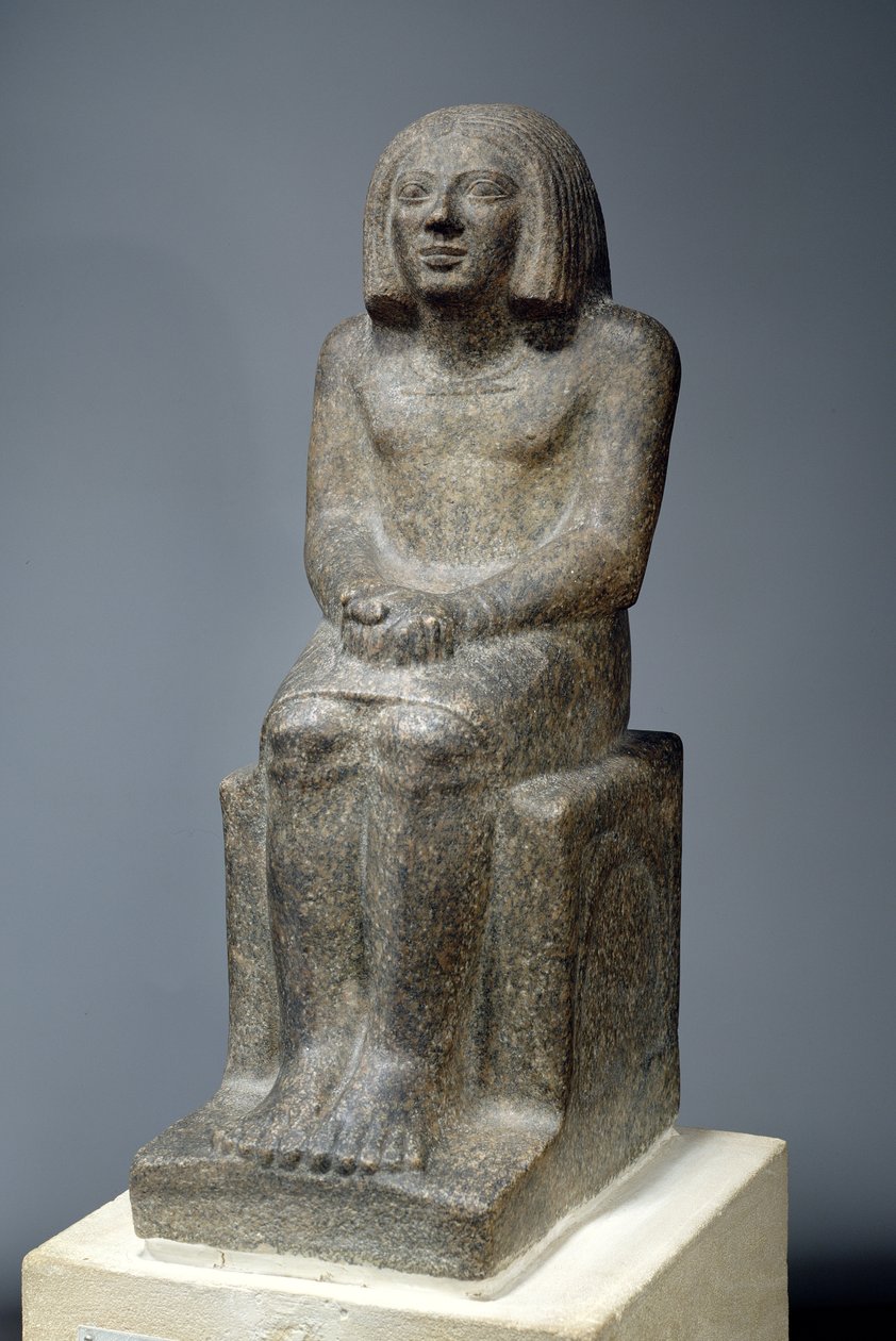 Estatua de Ankh, sacerdote de Horus, Periodo Dinástico Temprano de Egyptian 3rd Dynasty