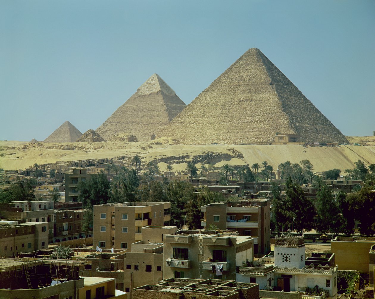 Las pirámides de Giza, c.2589-30 a.C., Reino Antiguo de Egyptian 4th Dynasty
